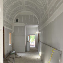 Luxury Home Construction, Old Westbury, NY. Domed entryway.